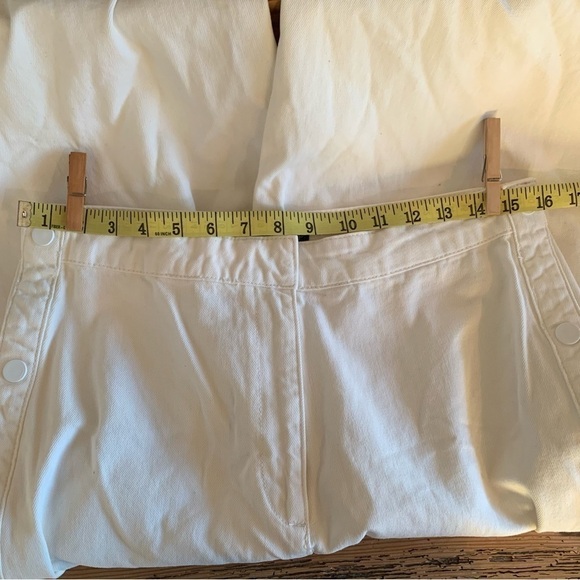 Top shop high waisted white denim crop pants - Picture 12 of 13